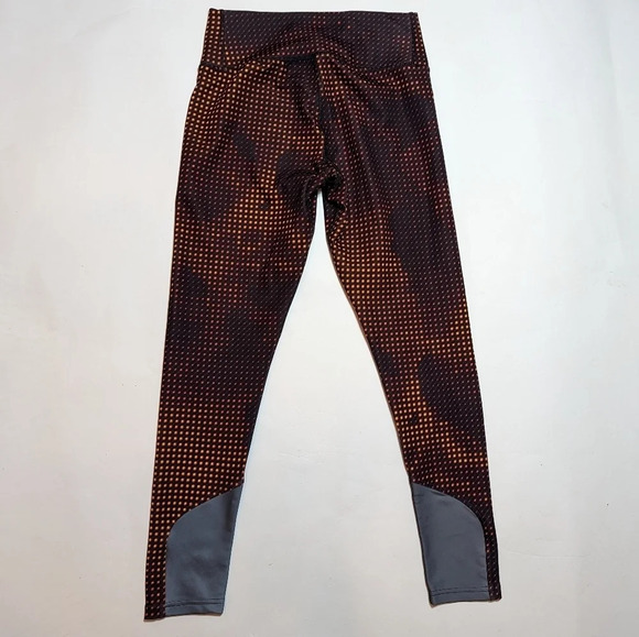 Adidas Tech Fit Medium Compression Climalite Workout Pants Small Woman's Orange - Picture 6 of 9